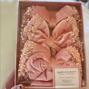 Cupcakes & Cashmere Pink Sequin Ornaments